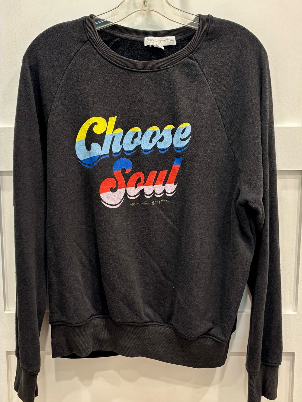 Spiritual Gangster Black "Choose Soul" Graphic Sweatshirt